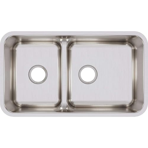 Elkay ELUHAQD32179 Lustertone Classic 40/60 Double Bowl Undermount Stainless Steel