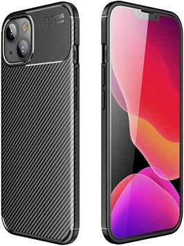 CONSTRAIN iPhone 13 ile Uyumlu Auto Focus Karbon Fiber Desenli  ok Emici Kaymaz Telefon K l f    Siyah