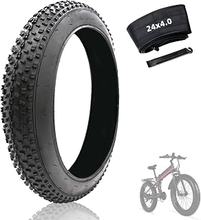 24x4.0 Inch Fat Tires for Ebike:Heavy Duty Puncture Proof Replacement Tire Compatible Wide Mountain Snow Off Road Bike