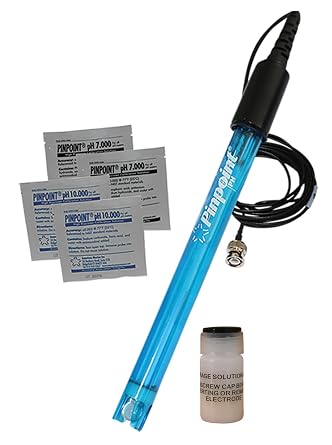 Pinpoint pH Probe KIT Engineered for Aquatic and Hydroponic Use, Fully Submersible, 10 Ft. Cable
