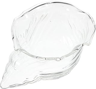 Clear Glass Shell Bowl Ocean-themed Serving Dish Transparent Decorative Conch Jewelry Tray Ring Holder for Desserts Salad Ice Cream Easy-clean Elegant Tableware for Home and