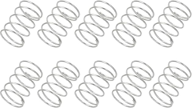 PATIKIL Compression Spring, 0.6mm Wire Dia x 10mm OD x 15mm L, 10 Pcs
