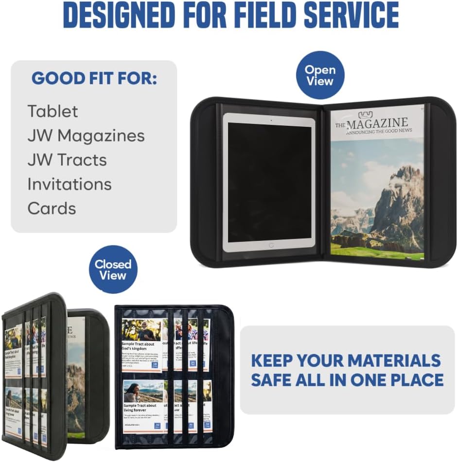 JW Tract Holder, JW Magazine Holder, JW Field Service Supplies, JW Ministry Supplies, JW Ministry Organizer, Jehovahs Witnesses Gifts, jw.org Accessories, JW Pioneer Gifts, Best Life Ever JW Gifts