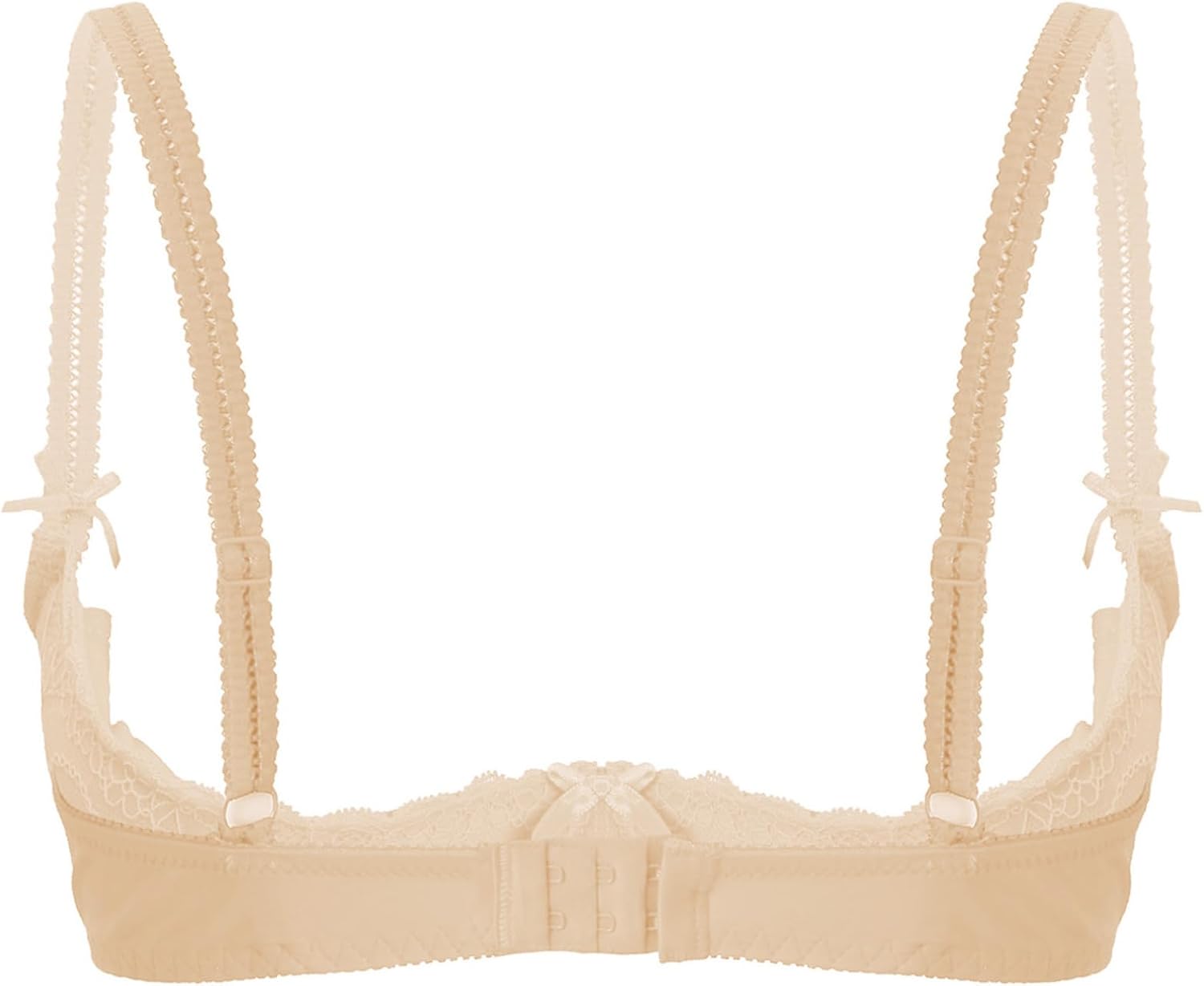 YiZYiF Womens Lace Bra Sexy Underwear Spaghetti Straps Bare Exposed Breasts Shelf Tie Bra Tops