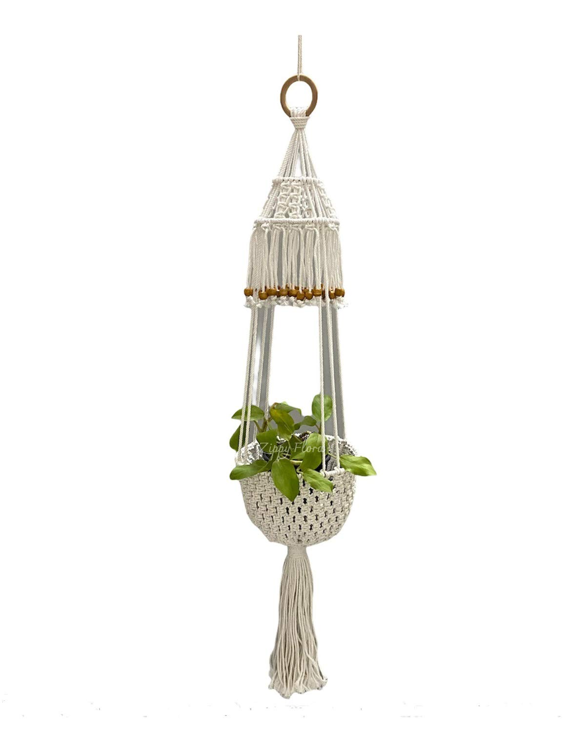 Zippy Flora Macrame Indoor Lantern With Hanging Planter (Holder Included)(39 Inch) (Zf150980), White (B08XY5MZX1) Amazon Price History, Amazon Price Tracker