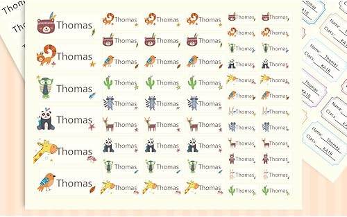 Miniatura 8 de Etiqueta adhesiva con nombre para niños, impermeable, etiquetas impermeables para biberones, etiquetas multiusos, etiquetas de nombre para la