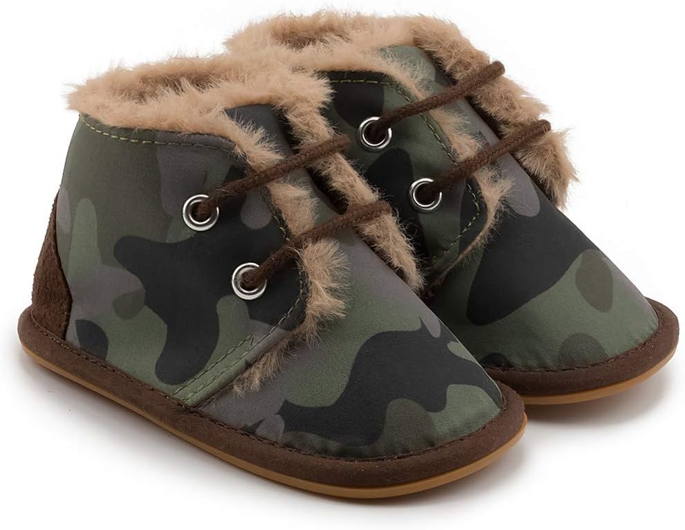 Meckior Baby Booties Newborn Infant Unisex Baby Girls Boys Velvet Rubber Anit-Slip Sole Shoes Toddler Fleece Cozy Winter Warm Prewalker Boots