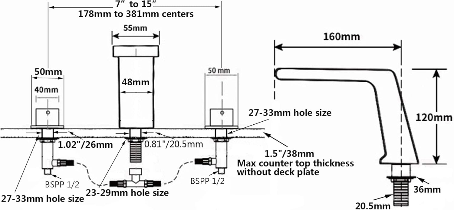 Flash Deals - 40% OFF One Again Waterfall Bathroom Vessel Sink Faucet Matte Black 3-Hole 2-Handle Solid Brass Bathroom Basin Sink Faucets Mixer Tap