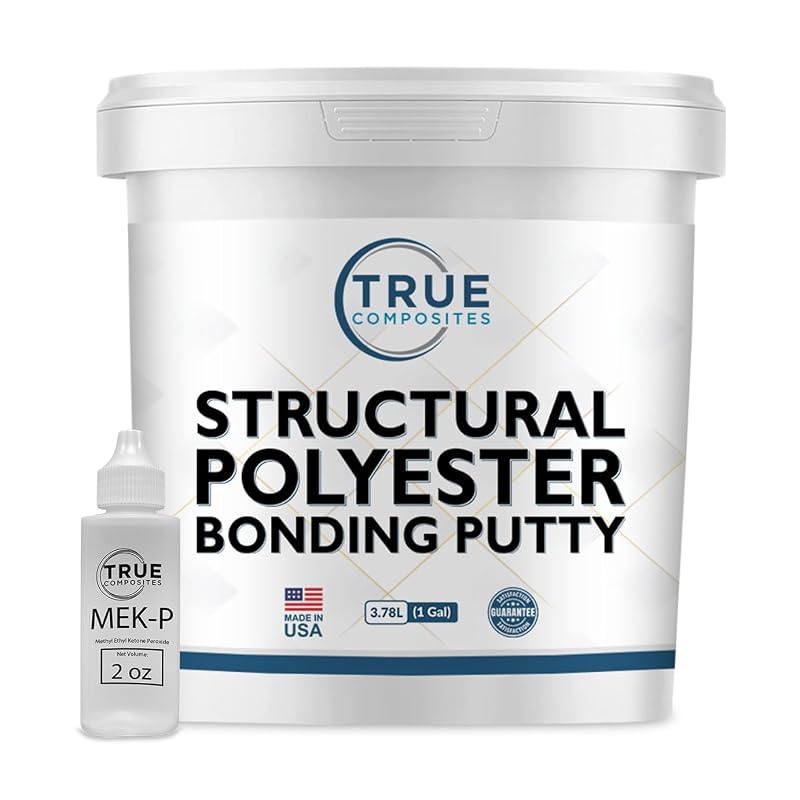 Massa de Poliéster para Colagem e Reparo de Fibra de Vidro, Madeira e Materiais Compostos TRUE COMPOSITES, Kit de 3,785 L