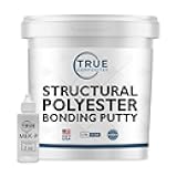 Structural Polyester Bonding Putty - Marine Grade, Fiber Reinforced Filler, Smooth Spreading & Sag Resistant - Ideal for Boat & Automotive Repair on Fiberglass, Wood - Gallon Kit