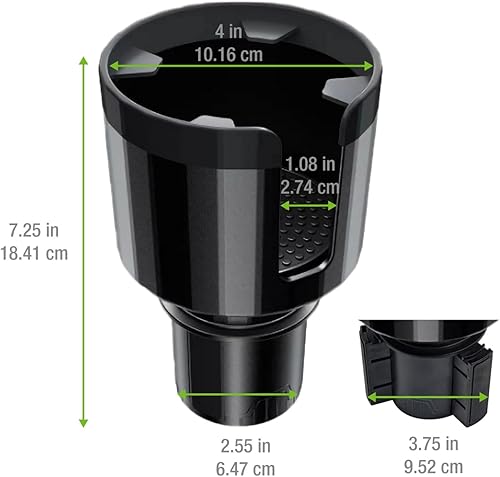 Miniatura 5 de Portavasos expandible para automóvil con base ajustable para botellas grandes, compatible con Hydro Flasks de 32/40 onzas