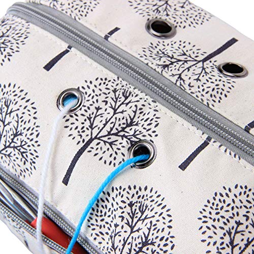 Luxja Yarn Storage Bag, Carrying Knitting Bag For Yarn Skeins, Crochet Hooks, Knitting Needles (Up To 10 Inches) And Other Small Accessories (Large, Trees) #TOP3