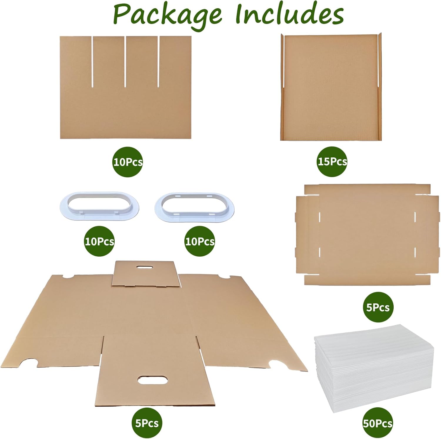 5 Sets Moving Boxes Dish Packing Boxes with Divider Kits,16 x 13 x 13 Inch Dish Packing Box with lid Kitchen Moving Box Corrugate Dividers with 50 Pcs Foam Pouches
