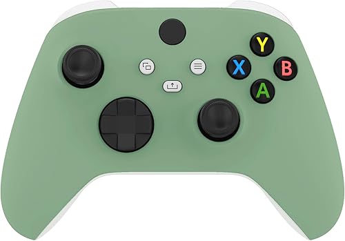 Miniatura 19 de eXtremeRate - Carcasa frontal para Xbox Series X y Xbox S Controller Accesorios personalizados - Controlador no incluido Azul,Dorado champán,Flores