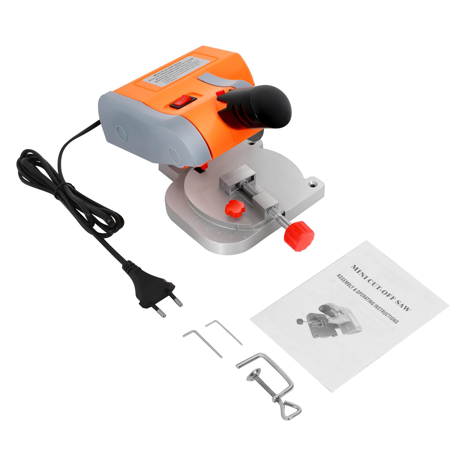 Scie à onglet radiale 220 V 90 W 7800 tr/min réglable 0-45° coupe 1,2 cm bois plastique pierre
