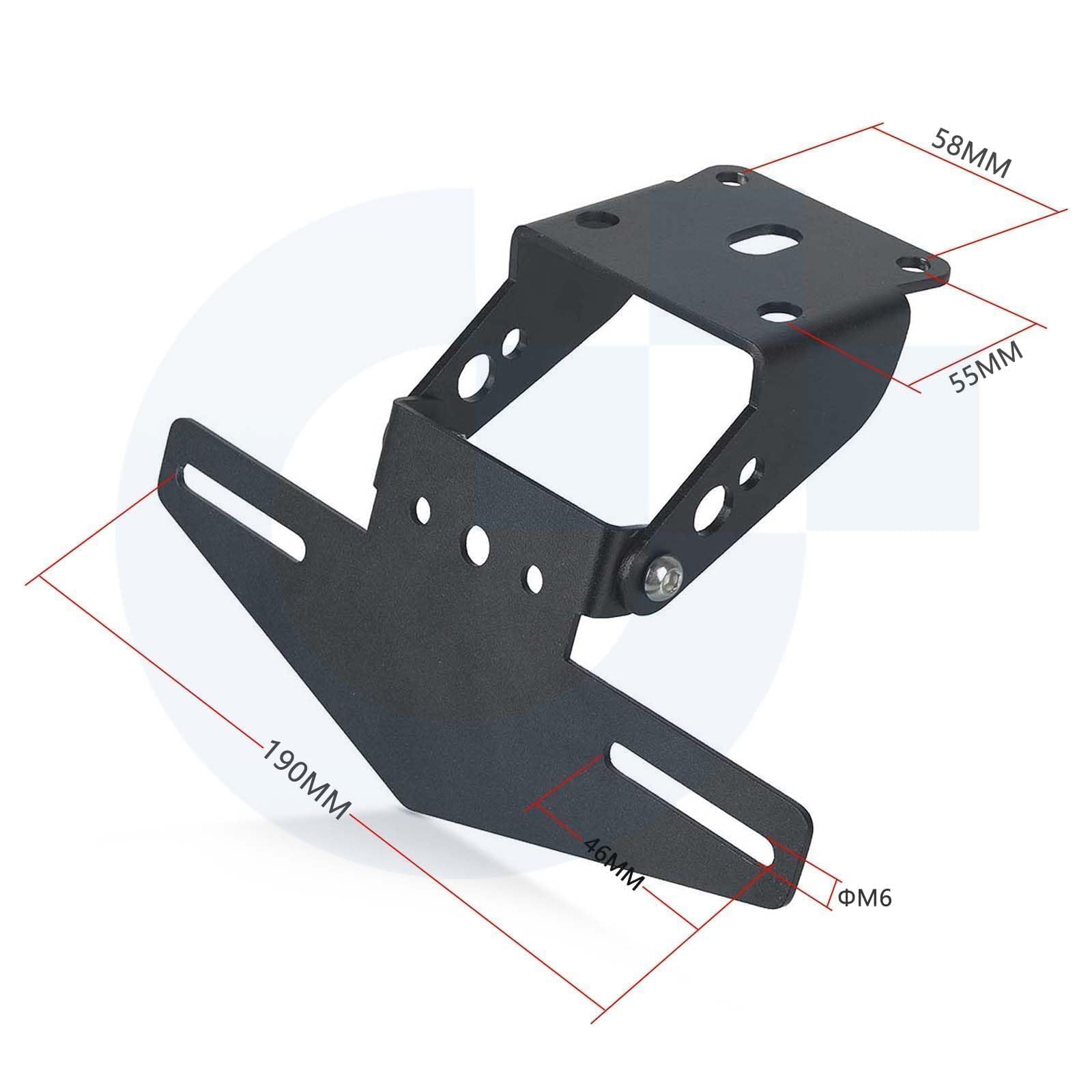 Duke 125 250 390 Soporte para matrícula de Motocicleta, Soporte para Placa de matrícula de Motocicleta para Duke 125 250 2017-2021-2022-2023 Duke 390 2017-2021-2022-2023 (Negro)