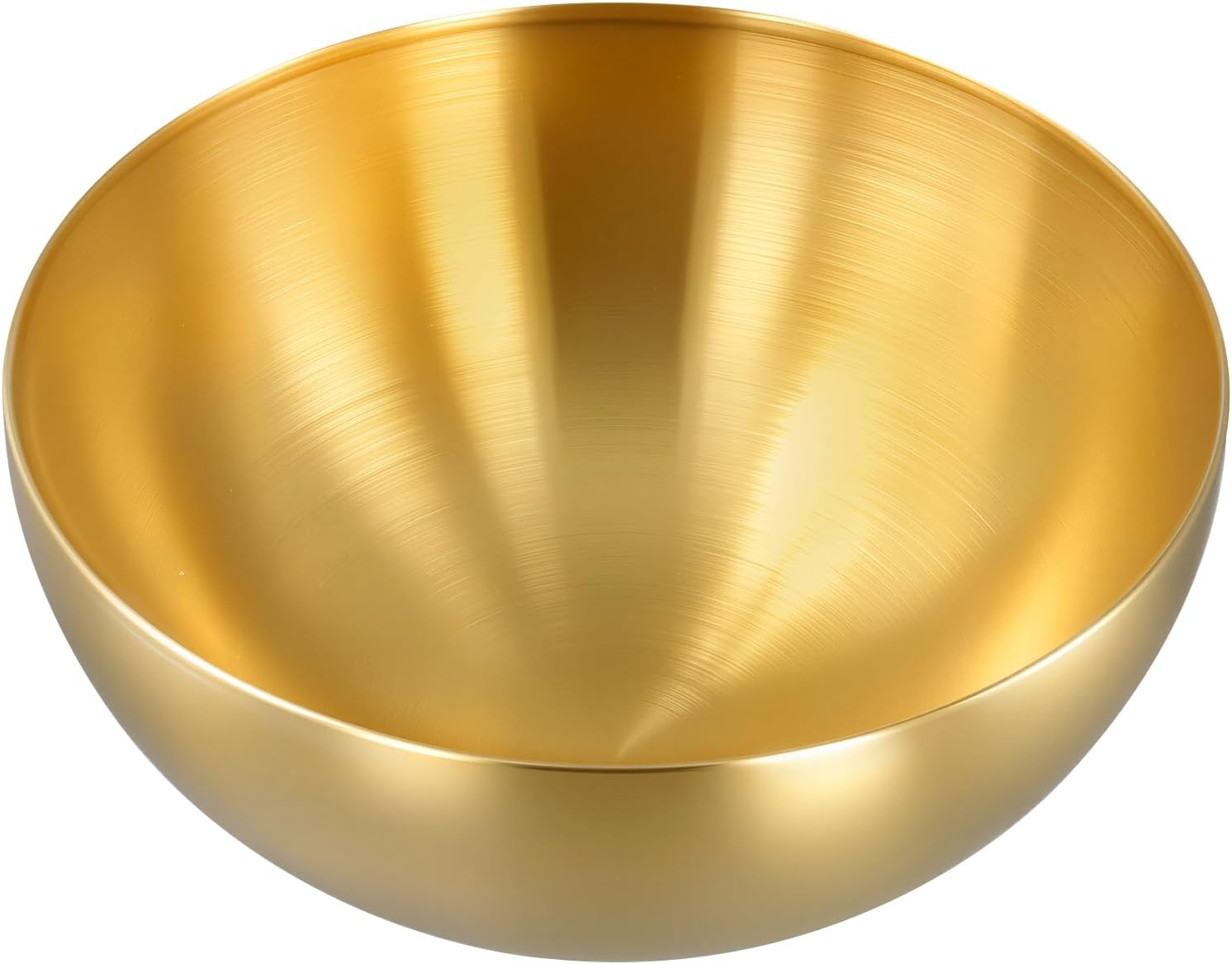 SINJEUN 10 PCS Stainless Steel Mixing Bowls, 7.9 X 3.5 Inch Golden Salad Bowl, Gold Esthetician Bowls for Wedding Party Baking Prepping Serving Facial Cereal Fruit Appetizer Salad Soup Cereal