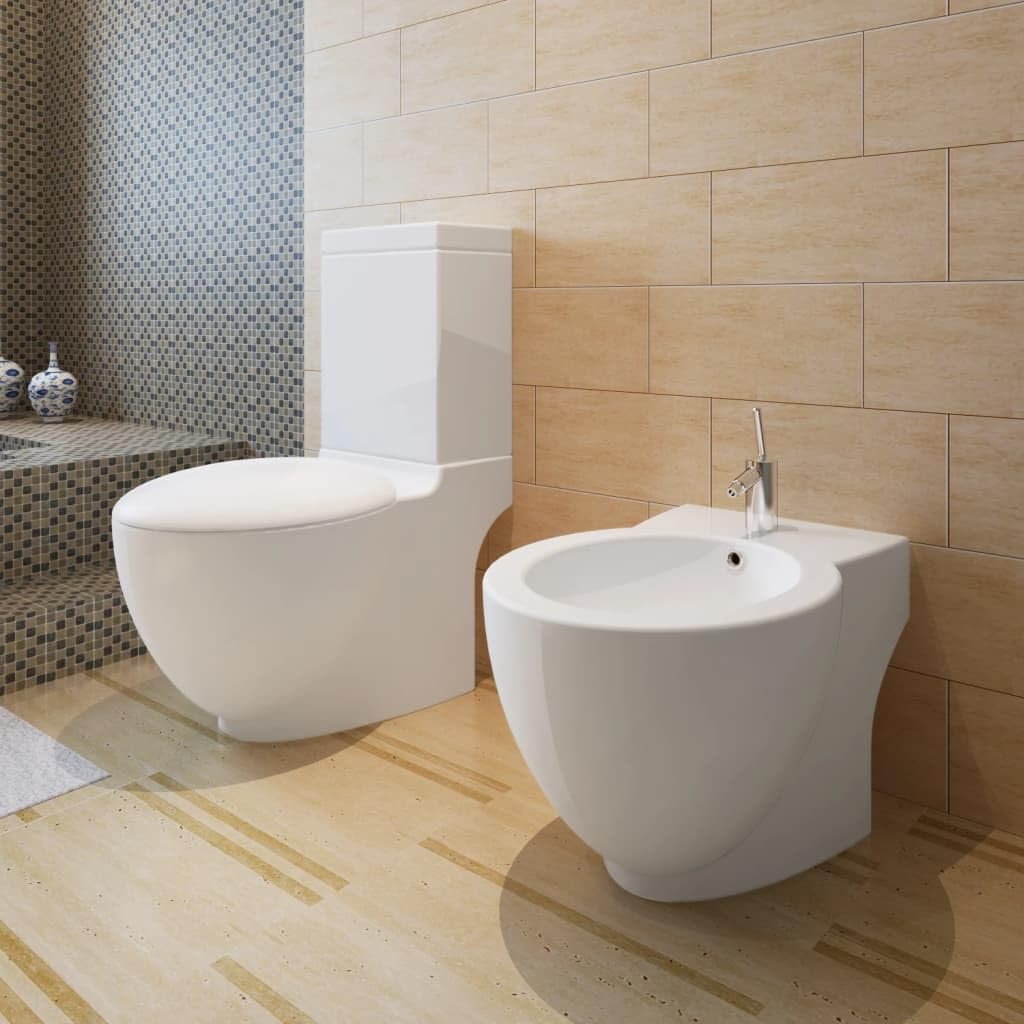 WC und Bidet freistehende weiße Keramik hängende Toilette, Toilette für Badezimmer