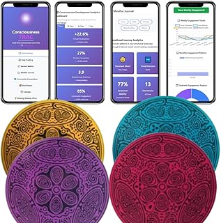 4 Element Disks: Fire, Water, Earth, Air–Freedom, Stability, Energy & Flexibility, Balance Your Astrology, Feng Shui Home, Bedroom-Geometric Copper Antenna Powerforms Divine Essence 3"Dia(Save $12.60)