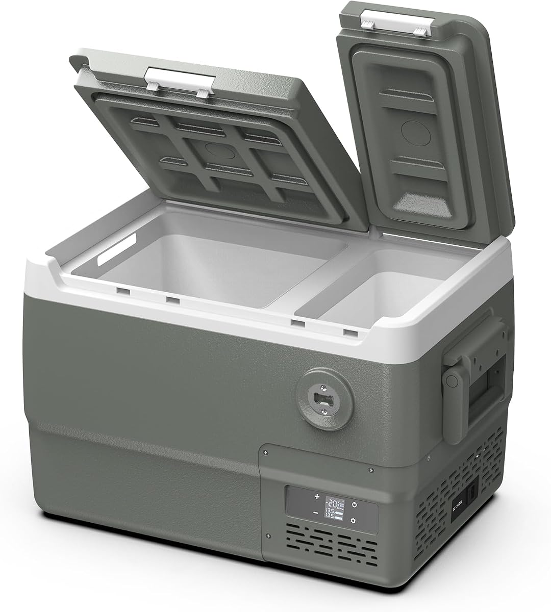 Refrigerador de coche Alpicool, refrigerador portátil de doble zona de 12 voltios, refrigerador eléctrico de 32 cuartos (30 L con CA/CC, refrigerador de coche, congelador para camión, furgoneta, caravana, SUV, camping, barco, viaje, -4 ~ 68 °F