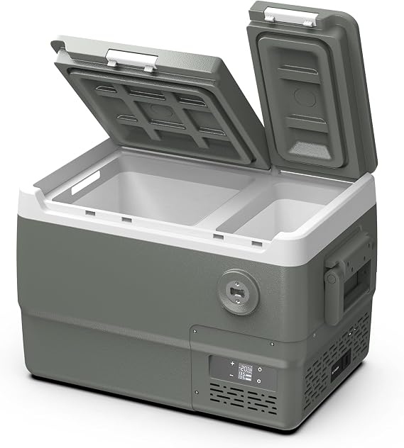 Alpicool Car Refrigerator 12 Volt Dual Zone Portable Car Fridge 32 Quart(30L Electric Cooler with AC/DC,Car Refrigerator Freezer for Truck Van RV Camper SUV, Camping Boat Travel,-4~68F