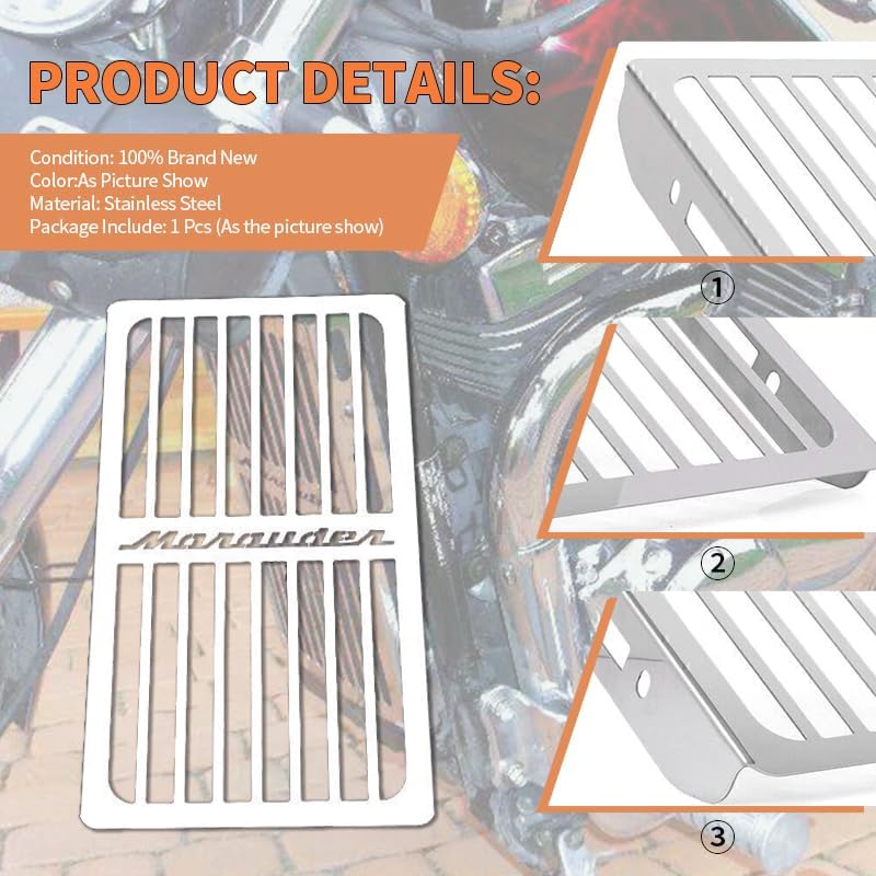 New Radiator Cover Guard Grill Grille Shrouds Cooler Protector Compatible With Suzuki Marauder VZ800 VZ 800 1997-2003 (VZ800A)