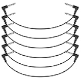 Xthrotsenk 6Pcs 12 Inch Guitar Patch Cables Pedals Patch Cables 1/4 Inch Right Angle Guitar Pedal Board Patches Cable, Black