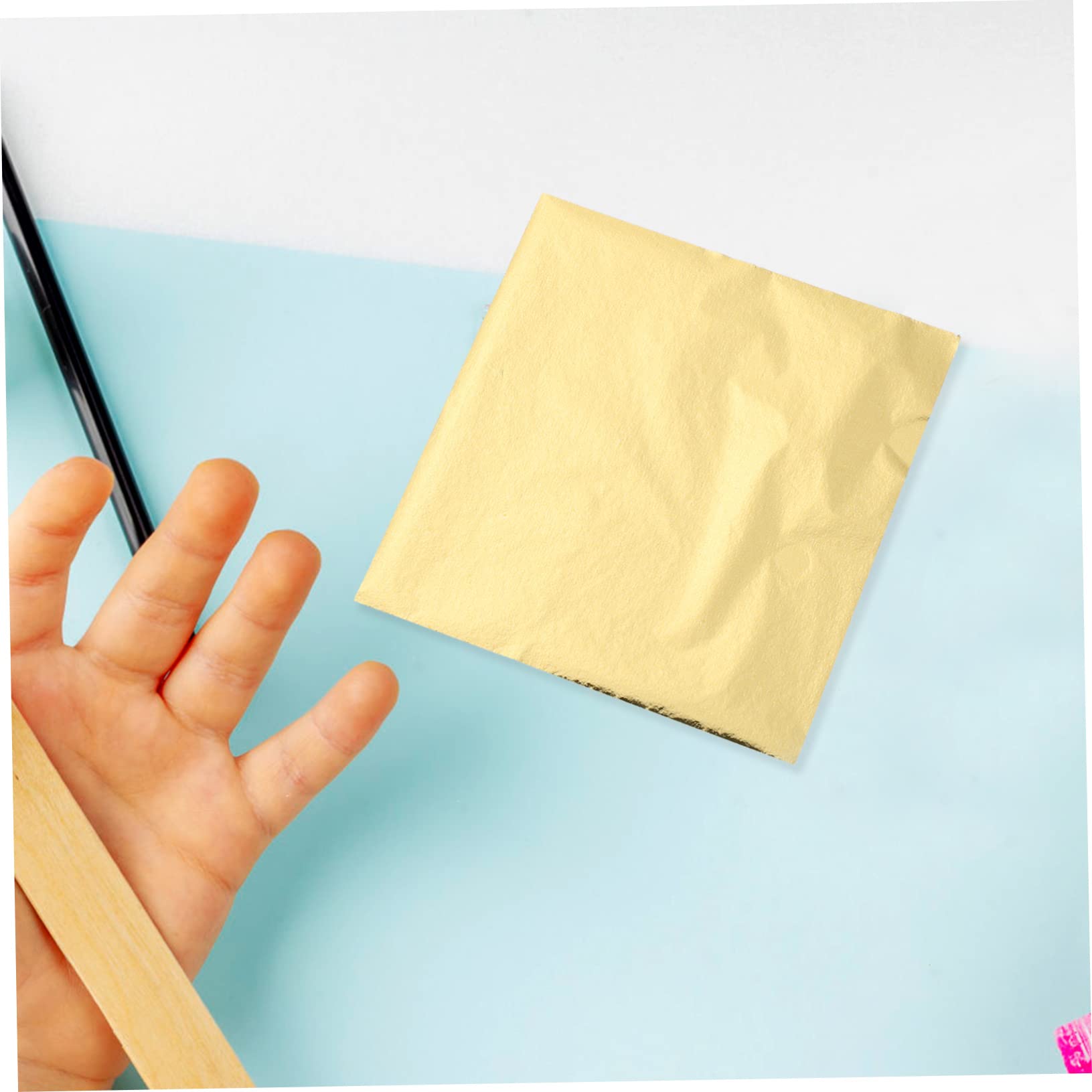 Artibetter 4 Sätze Goldfolie Bastelset Dekorative Imitationsgoldfolie Für Kunstprojekte DIY Handwerk Und Basteldekoration 200 Blätter * 4