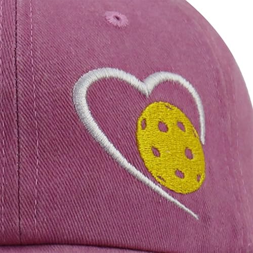 Miniatura 3 de Regalos de pickleball de corazón para mujeres y hombres, gorra de béisbol de algodón bordada responsablemente ajustable