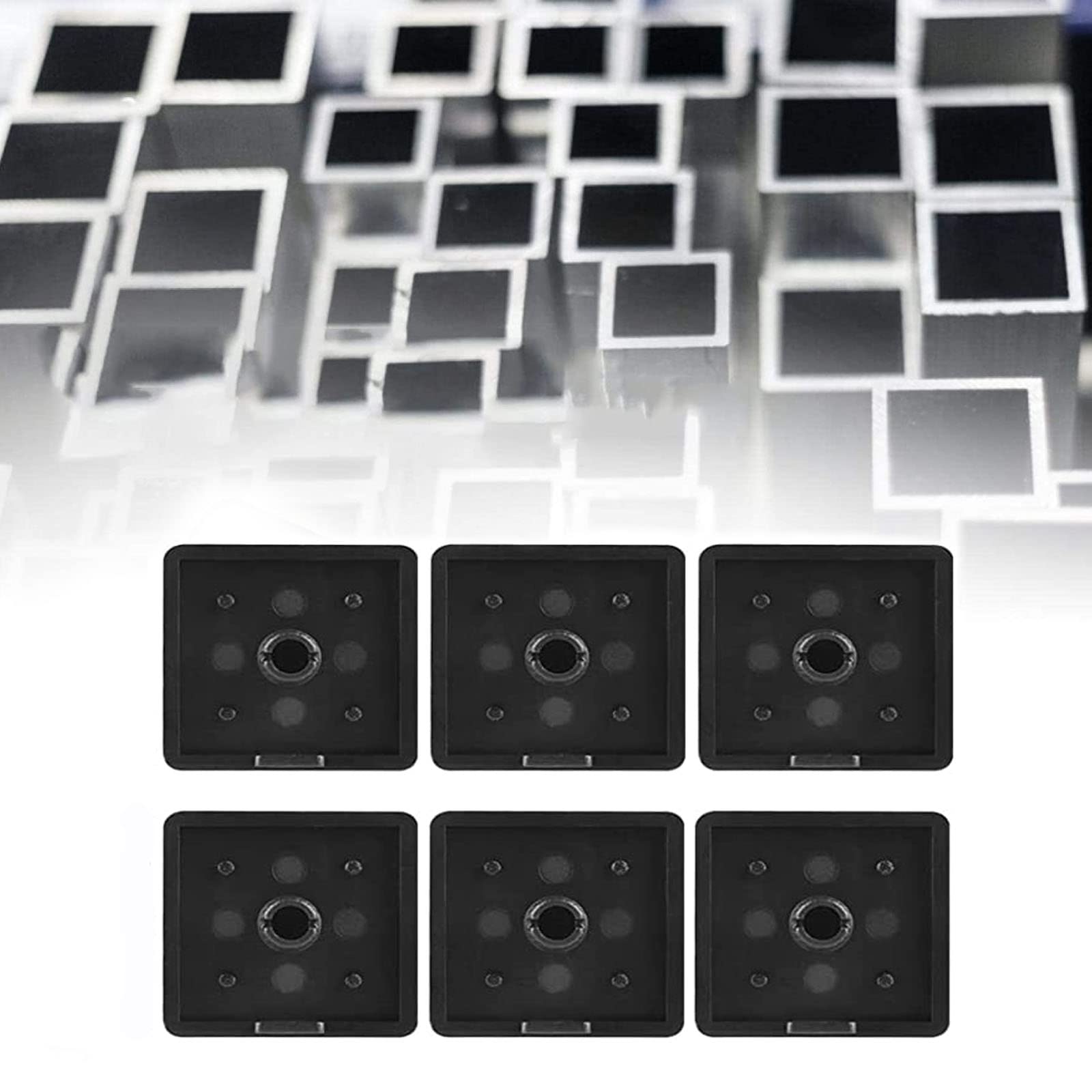 Lot De 5 Embouts De Profilé En Aluminium, Plaque De Recouvrement En Alliage Metallique Pieces Mobiles Lineaires 4040 Doubles Rainu 95070496