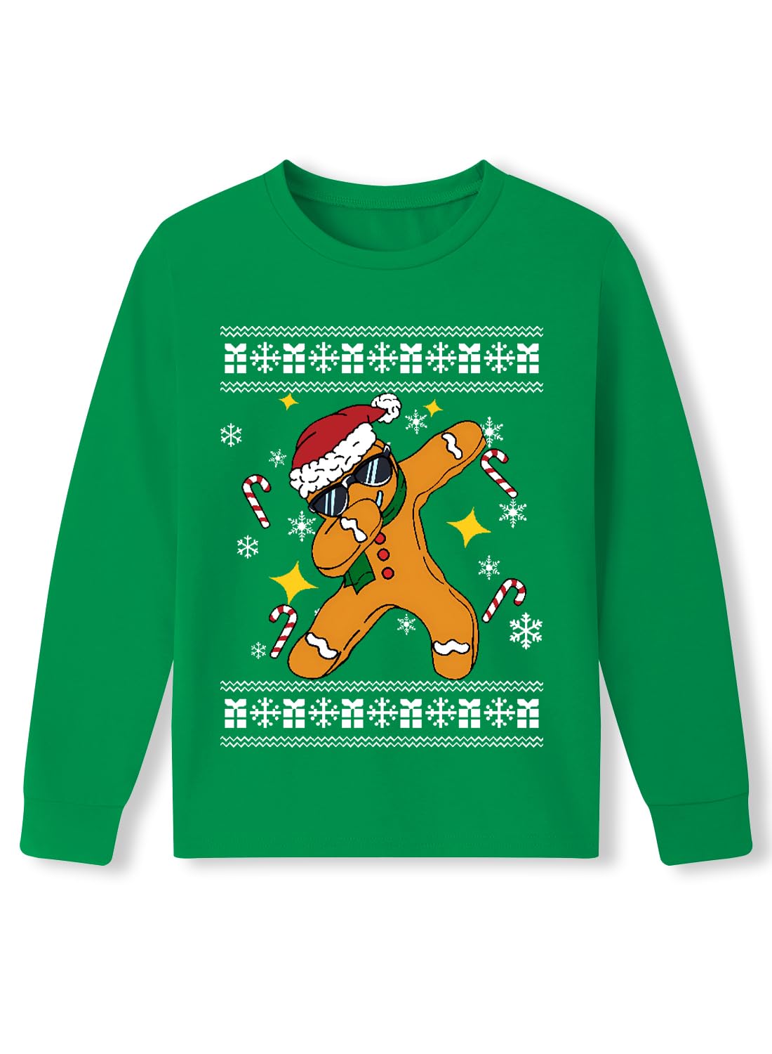 Unisex Kid's Ugly Christmas Top Funny Graphic Long Sleeve Shirt 4-14 Years
