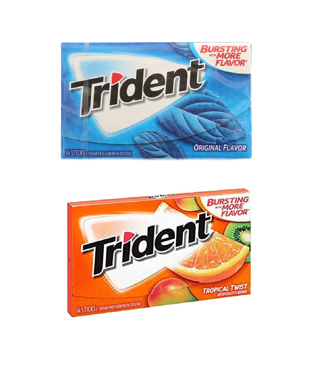 Trident Sugar Free Chewing Gum Original Flavor 14 Sticks, 26.6 g (Pack Of 1) And Tropical Twist Flavor 14 Sticks, 26.6 g(Pack Of 1) (B0D1GGTJSY) Amazon Price History, Amazon Price Tracker