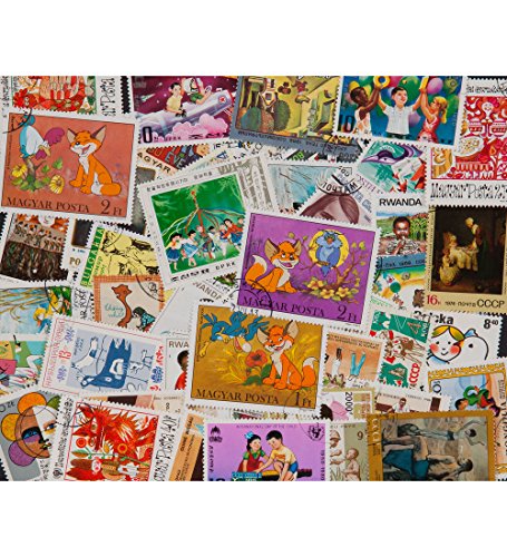 Goldhahn 50 Märchen und Kinder Briefmarken für Sammler