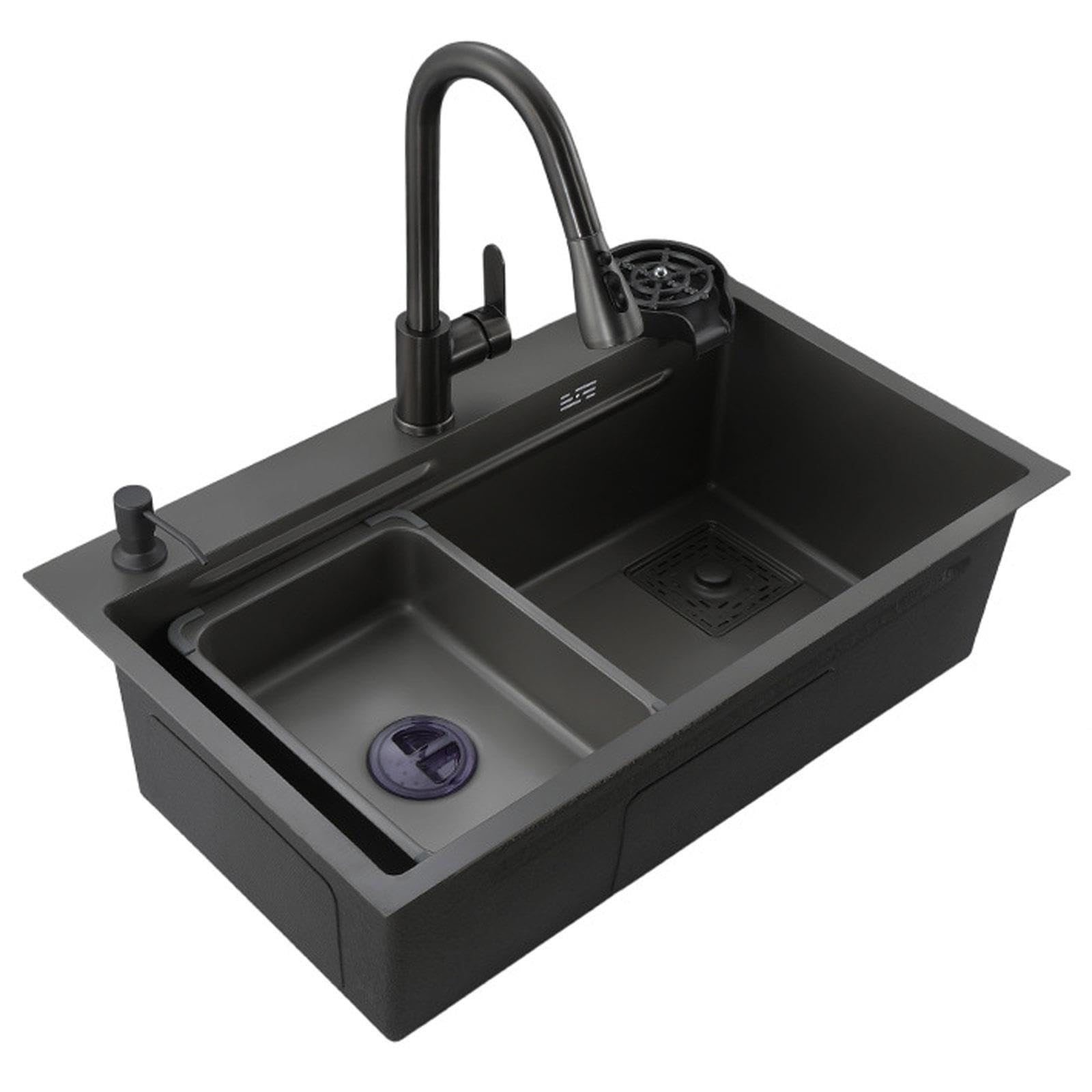 Évier De Cuisine Encastré Grand Acier Inoxydable Evier Cuisine 1 Bac