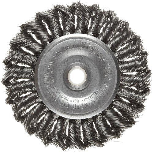 Brosse de roue à noeuds Weiler 08044 Dualife en acier de 4 pouces