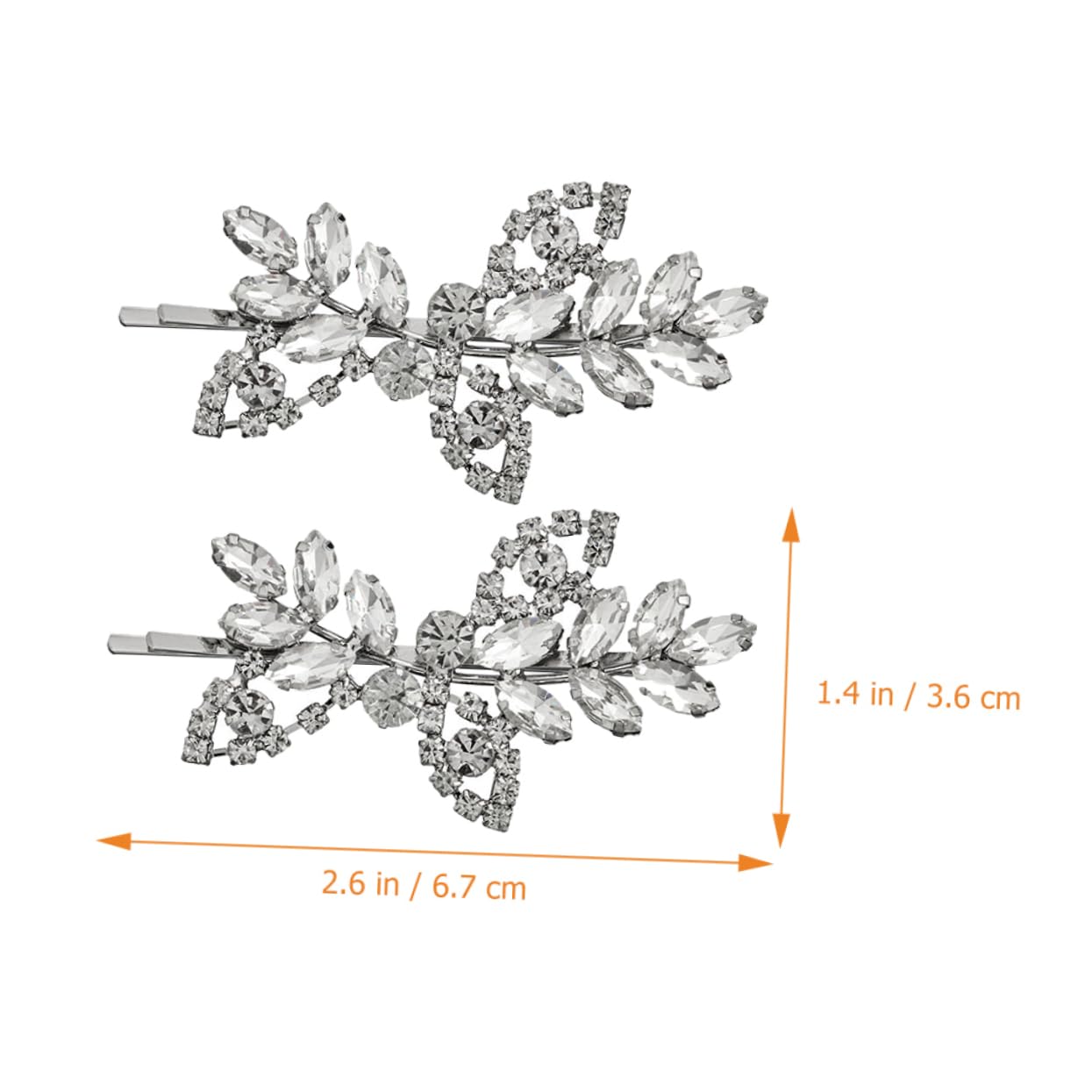 Healeved 4stücke Strass-haarspangen Im Blattdesign Für Damen Haarschmuck-accessoires Für Vielseitige Frisuren Und Anlässe