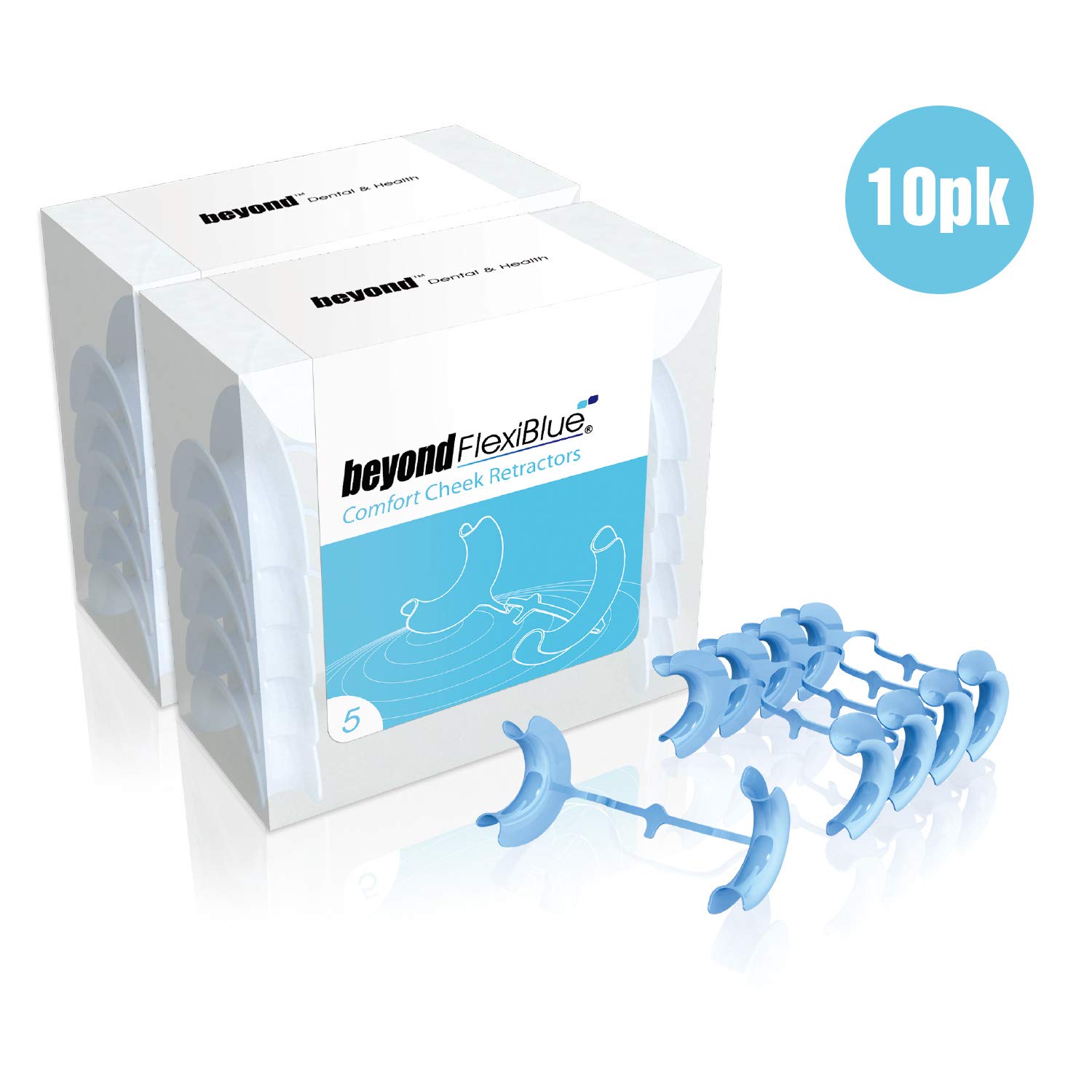 BEYOND FLEXIBLUE Comfort Cheek Retractors | Disposable Dental Cheek Retractors | Plastic Mouth Opener - Medium 10pk : Industrial & Scientific