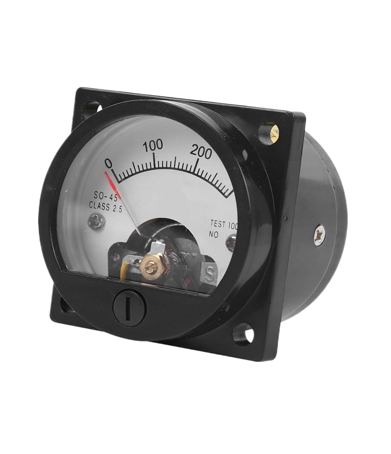 AC 0-300V Round Analog Dial Panel Meter Voltmeter Gauge Black