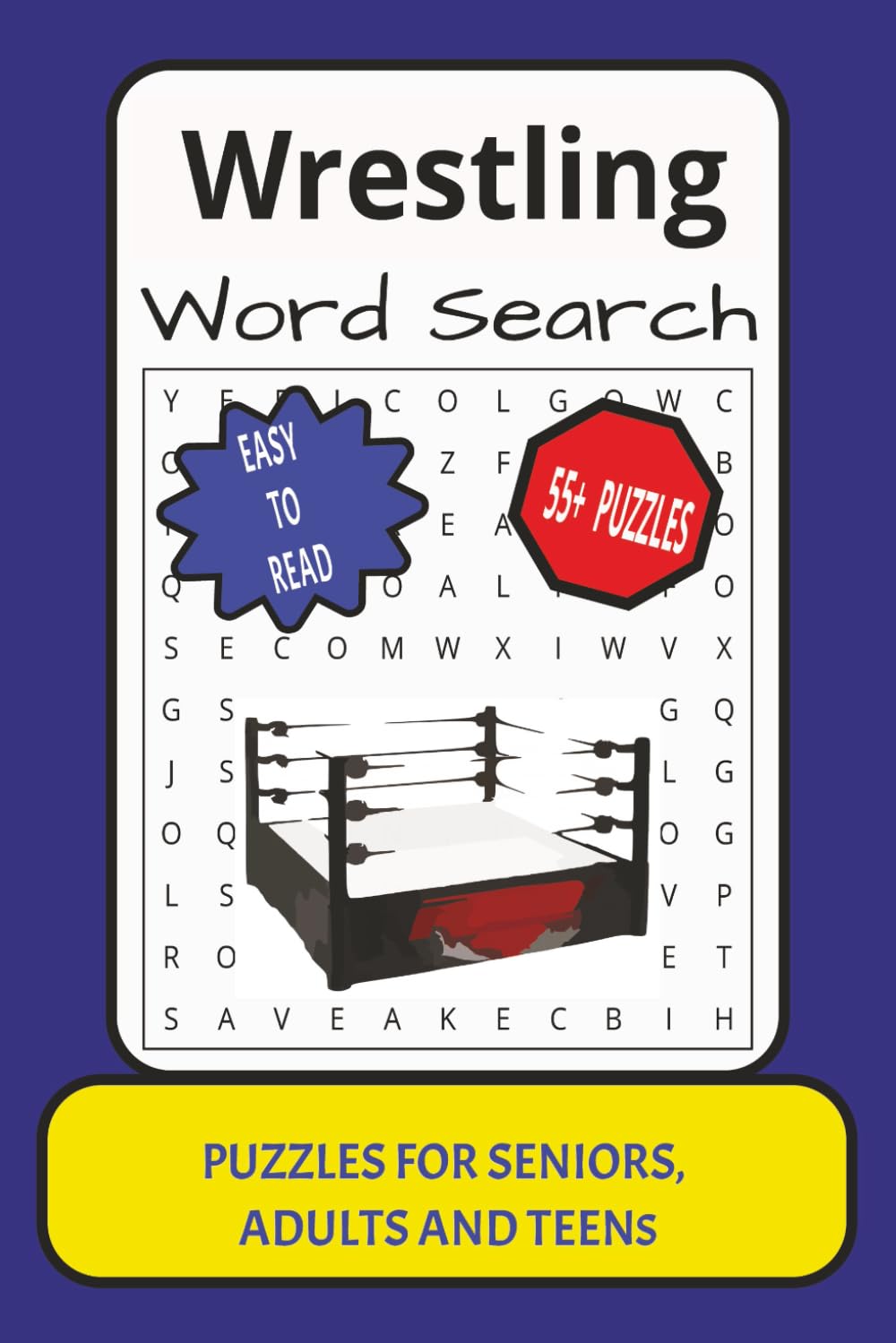 Wrestling Word Search: Word Search with Easy to Read Print about Wrestling, Puzzle Book, Wrestling Activity, Brain Games, Players and More : 6x9 ... (Sports and Activities Word Search Book)