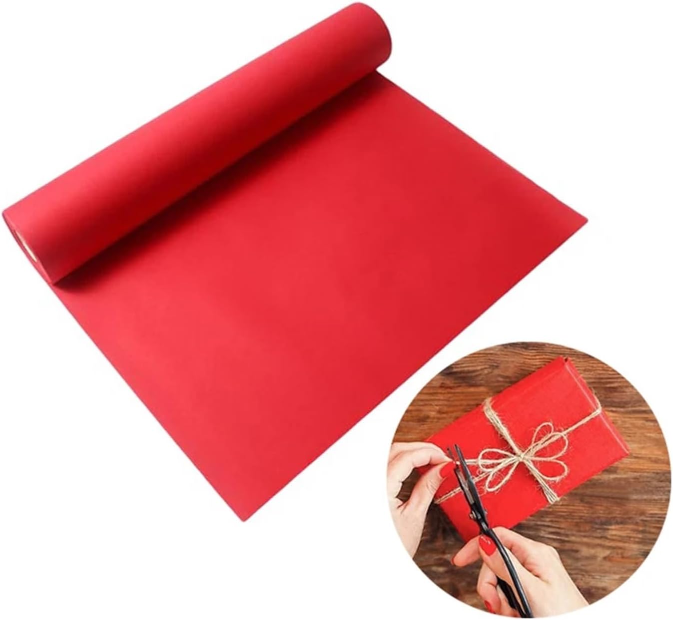 ERJGIKL Bouquet Wrapping Paper Red CRAFT ART KRAFT PAPER Wrap Packing Material Flower Wrapping Kraft Painting Stationery Paper Sheet Decorate(Brown 30cmx3m)