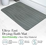 Sutera Diatomaceous Stone Mat de bain rapide sèche Absorbent Salle de bains Sol & Kitchen Sink Mat , Pierre de douche antidérapante , Séchage rapide Tapis de bain en diatomite pour salle de bains