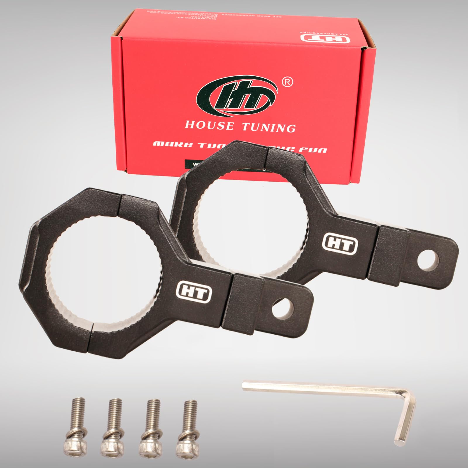 HOUSE TUNING Roll Bar Clamp 1.625inch 1.75inch 1.875inch 2.0inch Universal 360 Degree Mount Bar Clamp Bracket(2Pack)