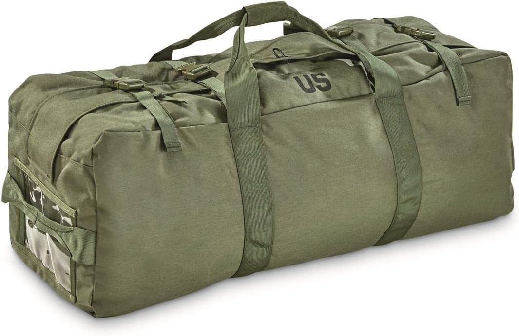 U.S. Military Surplus Zip Duffel Bag, Used Olive Drab