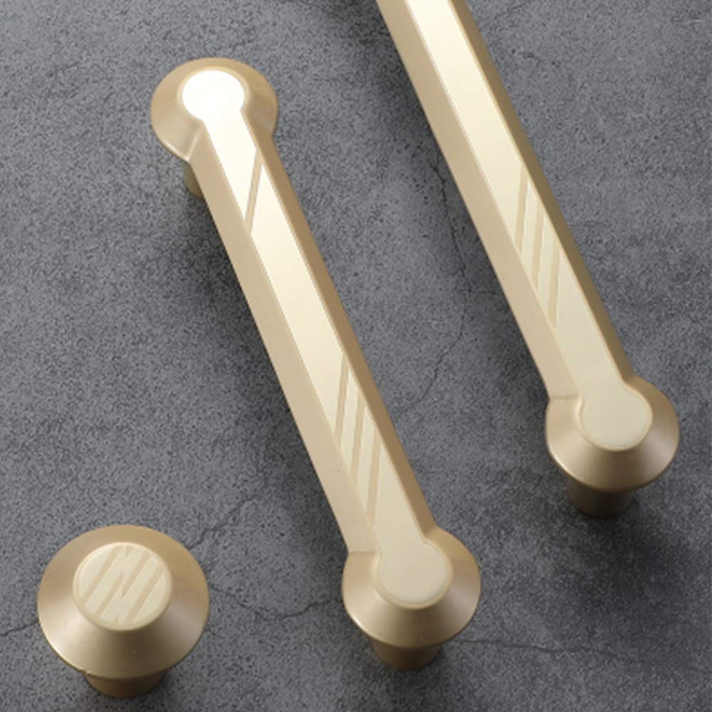 Tirador de Puerta de Armario Asa oculta invisible manija Armario cajón de la puerta oro orificio Gabinete Ocultos para Muebles(Gold,96mm)