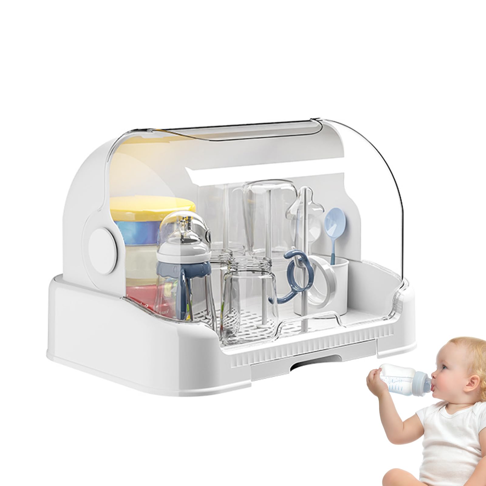Aufbewahrungsbox für Babyflaschen, tragbare Aufbewahrungsbox für | Babyflaschen, langlebige Aufbewahrungsbox für Babyflaschen für Kleinkinder, Organizer zum Trocknen von Babyflaschen