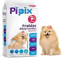 Fraldas Absorventes para Fêmea, Tamanho P 3-6kg, para Cães Pequenos, Período de Cio e Viagens