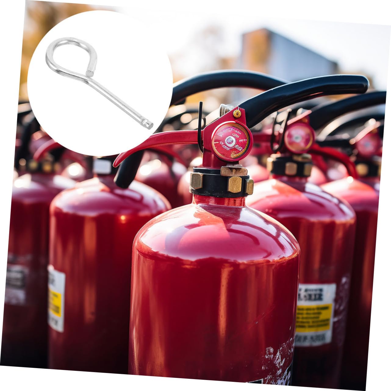 Pasador de Retención para Extintor de Acero Inoxidable 200 Piezas | Color Plata, Repuesto para Extintor de Incendios de Vehículo, Seguridad y Evita Descarga Accidental