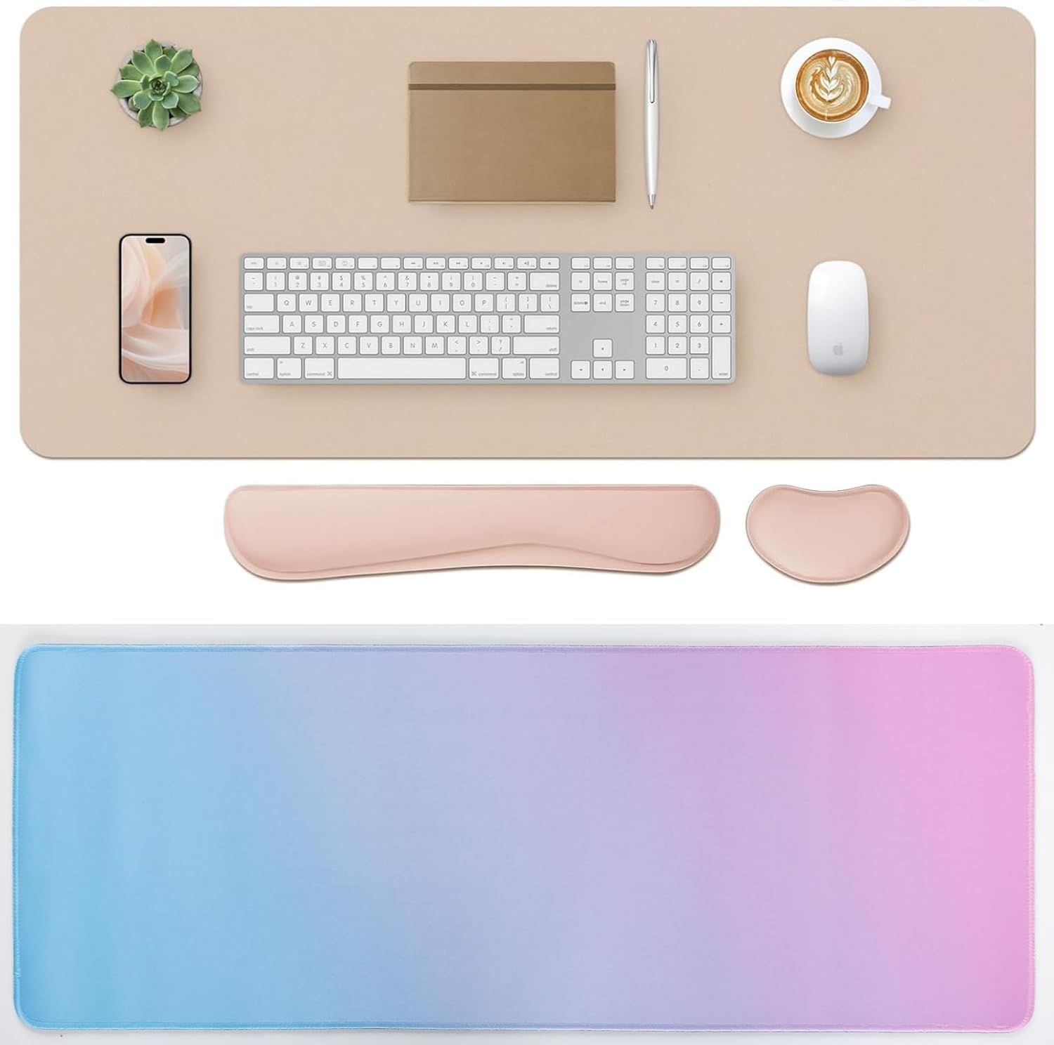Beige Desk Mat