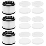 15 Pack LVAC-200 White Vacuum Cleaner Replacement Filter For LEVOIT Cordless Vacuum Cleaner, For Levoit LVAC-200 Cordless Stick Vacuum, Model LSV-V201-WUS