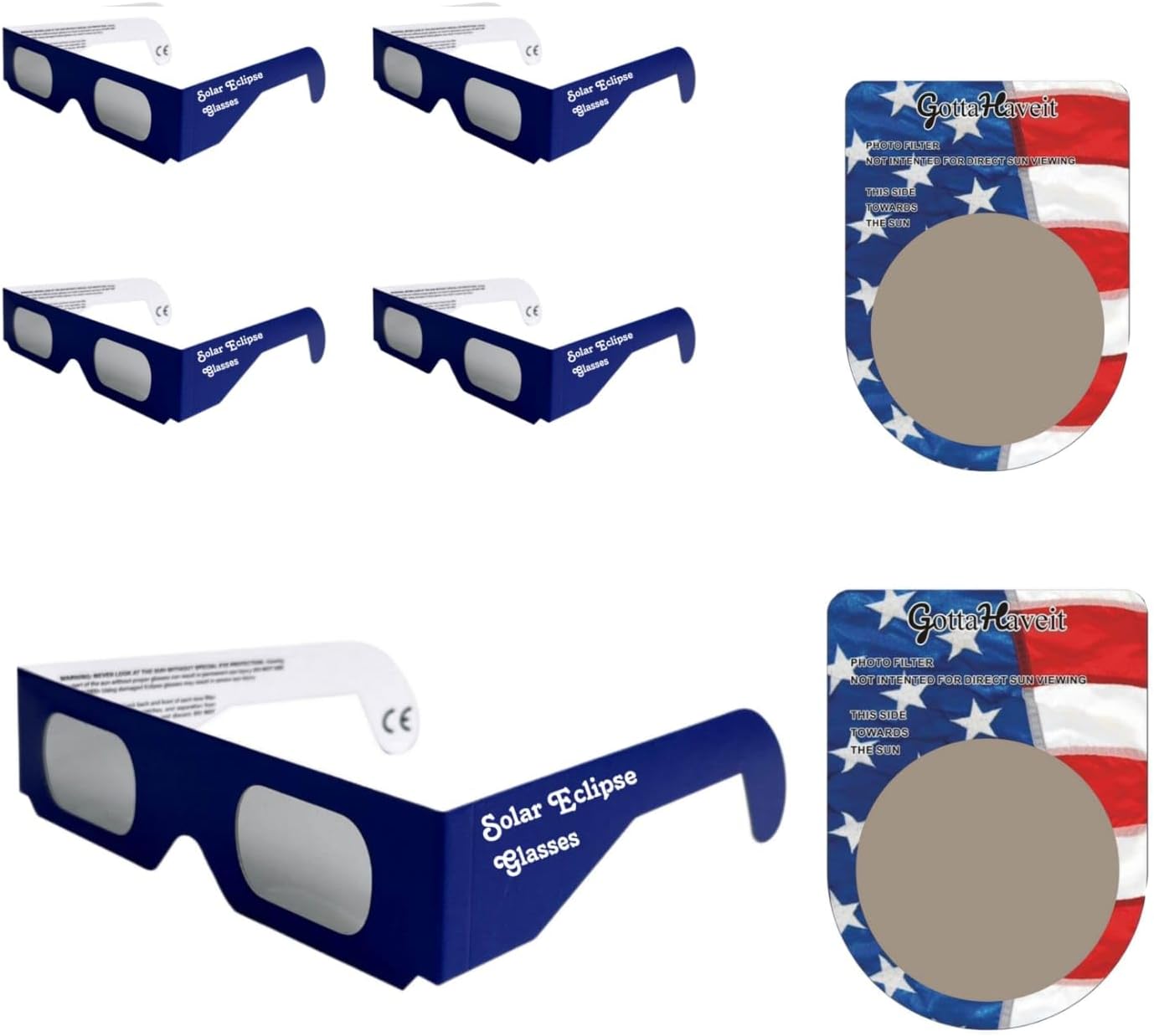 Paquete de gafas Eclipse Solar azul con lente Paraguay Ubuy